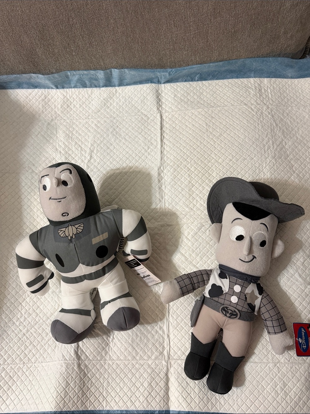 Toy Story Gray Buzz Lightyear & Woody Plush Set